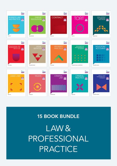 Bundle of 15 study manuals: Law & Professional Practice From The University Of Law