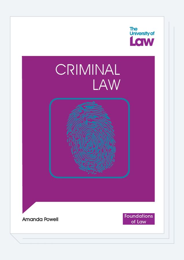 Foundations of Law From The University of Law Criminal Law Front Cover