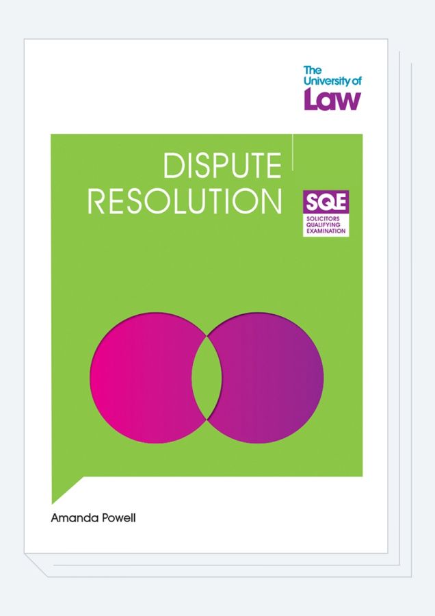 Dispute Resolution From The University Of Law Front Cover