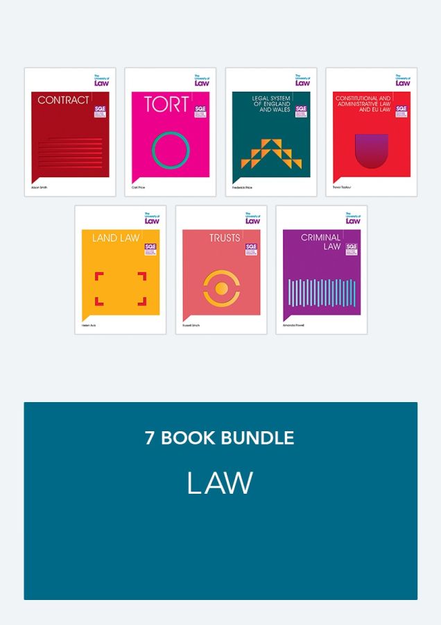 Bundle of 7 study manuals: Law From The University Of Law