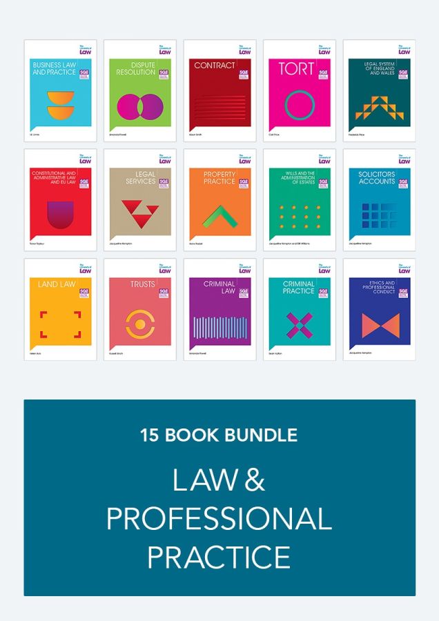 Bundle of 15 study manuals: Law & Professional Practice From The University Of Law
