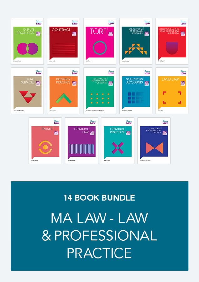 Bundle of 14 study manuals: MA LAW Law & Professional Practice From The University Of Law