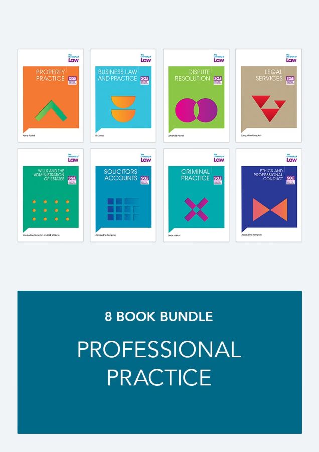 Bundle of 8 study manuals: Professional Practice From The University Of Law